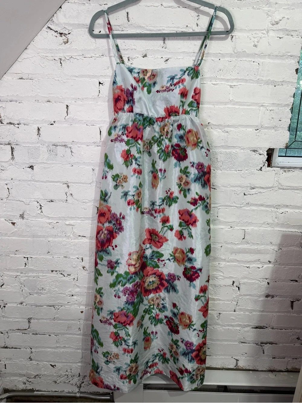 NWT ANTHROPOLOGIE BHLDN Sophia Apron-Top Jacquard Midi Dress Floral $248 MEDIUM
